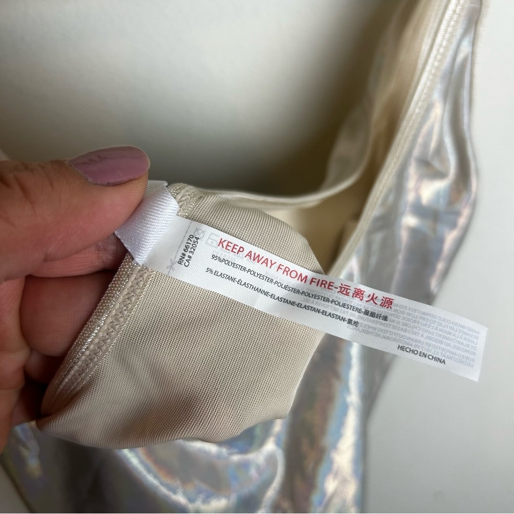 NWT Urban Outfitters Out from Under Crystalline Holigraphic bodysuit size: S - Picture 13 of 15